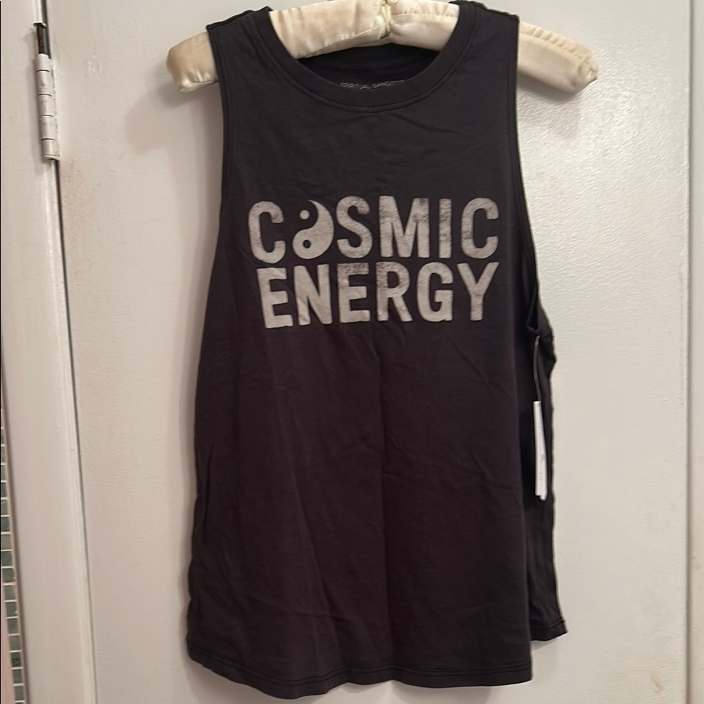 NWT Spiritual Gangster Black Sleeveless Muscle Tee with Cut Out